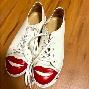 Charlotte Olympia lips, leather tie shoes size 40